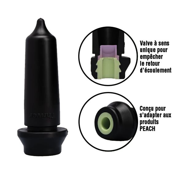 Tétine THRIVER noir base lisse en angle