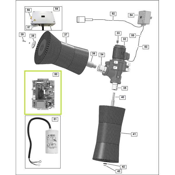 Circuit imprimé principal pour brosse Duo GEA 60Hz (50)